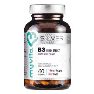 MyVita Witamina B3 Kwas nikotynowy 16 mg 60 kapsułek vege 35 g Silver Pure 5903021592019 - Witaminy i minerały - miniaturka - grafika 1