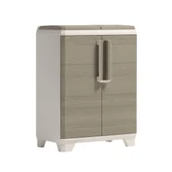 Kosze na śmieci - Osłona śmietnikowa Split Premium Wood 92x68x39 cm 2x110l plastikowa brąz Keter - miniaturka - grafika 1