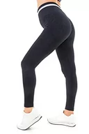 Legginsy - M17 Damskie legginsy damskie nadruk lampart bezszwowe elastyczne marszczone łupki odzież sportowa siłownia trening bieganie spodnie do jogi, Czarny, L - miniaturka - grafika 1