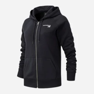 Bluza streetwear rozpinana damska z kapturem New Balance NBWJ03806AG S Szara (194389407779). Bluzy damskie streetwear - Bluzy damskie - miniaturka - grafika 1