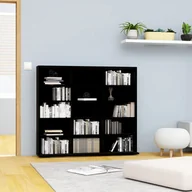 Pudełka i akcesoria na płyty CD - vidaXL Szafka na płyty CD, czarna, 102x16x89,5 cm, płyta wiórowa vidaXL - miniaturka - grafika 1