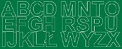 Pasmanteria - Litery samoprzylepne z połyskiem, zielone, 6 cm - miniaturka - grafika 1