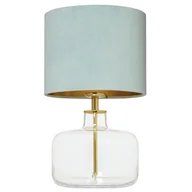 Lampy stojące - Kaspa Gabinetowa lampka abażurowa LORA 41068112 lampa miętowa na stolik - miniaturka - grafika 1