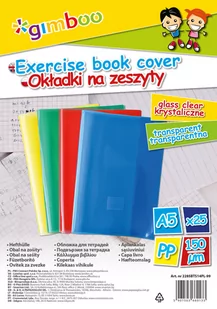 GIMBOO Okładka na zeszyt krystaliczna A5 150mikr mix kolorów - Szkolne artykuły papiernicze - miniaturka - grafika 1