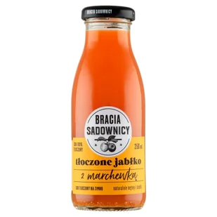 Bracia Sadownicy Sok jabłko z marchewką tłoczony na zimno 250 ml - Soki i napoje niegazowane - miniaturka - grafika 1