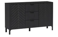 Komody - Elegancka czarna komoda w jodełkę W0-N00 - miniaturka - grafika 1