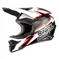 Kaski motocyklowe - O'NEAL | Kask Motocrossowy | MX Enduro Motocyklowy | Standard bezpieczeństwa ECE 22.05, Otwory wentylacyjne dla optymalnej wentylacji i chłodzenia | Kask 3SRS Voltage | Dorosły | Czarny Biały | Size S - miniaturka - grafika 1