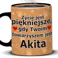 Kubki - Kubek Z Nadrukiem AKITA WZORY Z PSAMI Czarno Biały Kreator - miniaturka - grafika 1