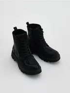 Buty dla dziewczynek - Reserved - Lakierowane botki za kostkę - czarny - miniaturka - grafika 1