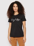 Koszulki i topy damskie - Tommy Hilfiger T-Shirt Heritage Crew Neck Graphic Tee WW0WW24967 Czarny Regular Fit - miniaturka - grafika 1