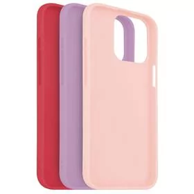 Fixed Zestaw pokrowców Story na Apple iPhone 14 Pro FIXST-930-3SET1 Czerwony/Różowy /Purpurowy - Etui i futerały do telefonów - miniaturka - grafika 1