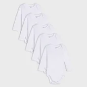Pajacyki dla niemowląt - Sinsay - Body 5 pack - Biały - miniaturka - grafika 1