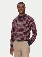 Swetry męskie - Gant Sweter 8050253 409 Bordowy Regular Fit - miniaturka - grafika 1
