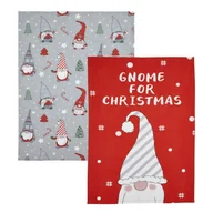 Ściereczki, gąbki, czyściki - Bawełniane ścierki zestaw 2 szt. ze świątecznym motywem 50x70 cm Gnomes – Catherine Lansfield - miniaturka - grafika 1
