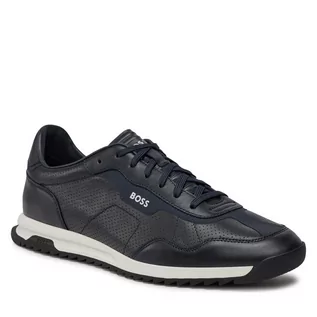 Półbuty męskie - Sneakersy Boss Zayn Lowp 50512166 Dark Blue 401 - grafika 1