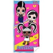 Okrycia kąpielowe dla dzieci - Ręcznik kąpielowy L.O.L. Surprise Black and White Show, 70 x 140 cm - miniaturka - grafika 1