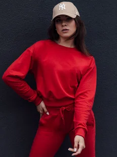 Bluza damska klasyczna CASUALVIBE czerwona Dstreet BY1304 - Bluzy damskie - miniaturka - grafika 1