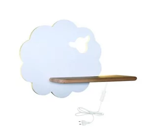 Candellux Lampa kinkiet półeczka 5W LED 4000K IQ Kids Sheep biały 21-85139 21-85139 - Lampy ścienne - miniaturka - grafika 1