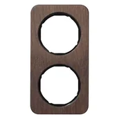 Klawisze i ramki - Hager polo Berker R.1 Ramka podwójna dąb/czarny 10122354 10122354 - miniaturka - grafika 1