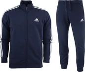 Dresy męskie - Adidas Dres męski adidas Basic 3-Stripes French Terry granatowy IC6765 S - miniaturka - grafika 1
