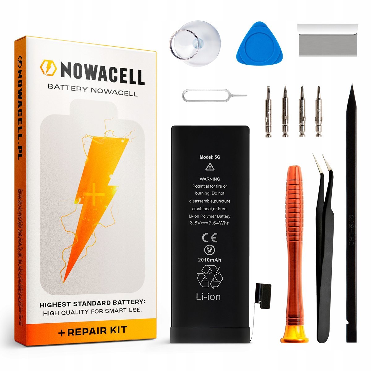 Bateria NOWACELL do iPhone 5 - większa pojemność 2010mAh