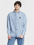 Koszule męskie - Tommy Jeans Koszula jeansowa Graphic Archive DM0DM15625 Niebieski Relaxed Fit - miniaturka - grafika 1