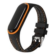 Akcesoria do pulsometrów i zegarków sportowych - PASEK OPASKA SPORTOWA do XIAOMI MI BAND 5/6 (pomarańczowa) - miniaturka - grafika 1