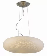 Lampy sufitowe - Lumina Deco LAMPA wisząca EVIANTE LDP 1103-480 Deco szklana OPRAWA karbowana ZWIS biały - miniaturka - grafika 1