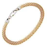 Bransoletki - Srebrna pozłacana bransoletka 925 Bismarck - miniaturka - grafika 1