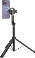 Selfie stick - HOCO uchwyt selfie magnetyczny z pilotem bezprzewodowym tripod K25 czarny - miniaturka - grafika 1