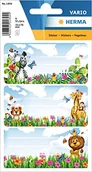 Etykiety do drukarek - HERMA 1894 Etykiety do książek, dżungla (76 x 35 mm, 9 naklejek z imieniem, papier, matowe) samoprzylepne, trwałe etykiety szkolne na książki, zeszyty, pudełka, gospodarstwa domowego, kolorowe - miniaturka - grafika 1