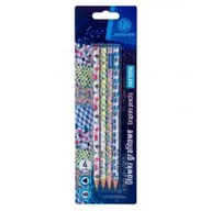 Przybory szkolne - Astra Ołówki grafitowe trójkątne HB Patterns 4 szt. - miniaturka - grafika 1