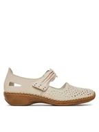 Półbuty damskie - Rieker Półbuty 41399-60 Beżowy - miniaturka - grafika 1