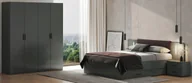 Inne meble do sypialni - Szary minimalistyczny zestaw do sypialni z szafą i łóżkiem Z4-L80 - miniaturka - grafika 1