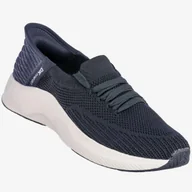 Sneakersy damskie - Sneakersy Damskie Wsuwane Buty Sportowe Granatowe DK Cinda 41 Granatowy - miniaturka - grafika 1