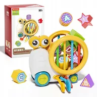 Zabawki sensoryczne - SENSORYCZNA ZABAWKA DLA DZIECKA KSZTAŁTY KOLORY LINKI DO PRZECIĄGANIA SNAIL - miniaturka - grafika 1