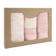 Ręczniki - Zestaw 4 ręczników Solano Krem + Róż Kwarcowy Darymex - miniaturka - grafika 1