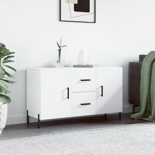 vidaXL Komoda, biała, 100x36x60 cm, materiał drewnopochodny - Komody - miniaturka - grafika 1