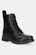 Botki damskie - Fly London botki skórzane RAGI539FLY damskie kolor czarny na płaskim obcasie P144539003 - miniaturka - grafika 1