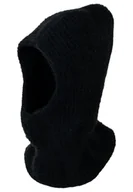 Czapki dla dzieci - Kaptur MAYA dla dziewczynki na zimę czarny - miniaturka - grafika 1