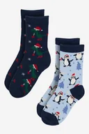 Skarpetki dla dzieci - ACTION BOY 8KB-006-AW23 (2-pack) Niebieski - miniaturka - grafika 1