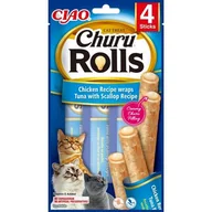 Mokra karma dla kotów - Inaba Ciao Inaba Ciao Cat Churu Rolls Chicken Wraps Tuńczyk i przegrzebki 40g Inaba Ciao | - miniaturka - grafika 1
