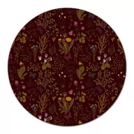 Deski do krojenia - Deska szklana Ciemne kwiaty brązowe i zielone fi40, Coloray - miniaturka - grafika 1