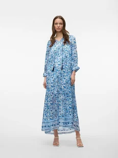 Vero Moda Sukienka w kolorze błękitno-białym - Sukienki - miniaturka - grafika 1