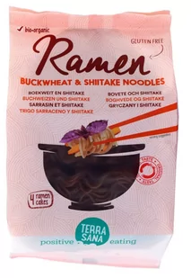TERRASANA MAKARON RAMEN NOODLE GRYCZANY Z SHIITAKE BEZGLUTENOWY BIO 280 g - - Makaron - miniaturka - grafika 1
