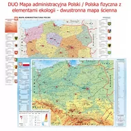 Mapy i plansze edukacyjne - Duo Mapa Administracyjna Polski / Polska Fizyczna - miniaturka - grafika 1