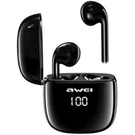 Słuchawki - Awei słuchawki Bluetooth 5.0 T28P TWS + stacja dokująca czarny/black AWEI052BLK - miniaturka - grafika 1