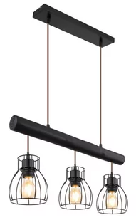 Wisząca lampa industrialna Mina 15326-3NB do jadalni czarna - Lampy sufitowe - miniaturka - grafika 1