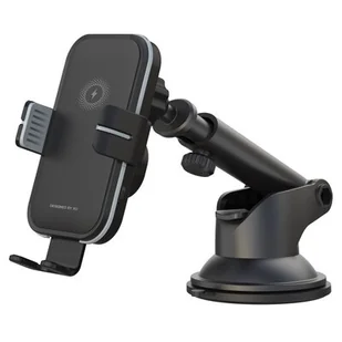 XO Uchwyt samochodowy WX027 z ładowaniem indukcyjnym czarny 15W z przyssawką - Uchwyty samochodowe do telefonów - miniaturka - grafika 1