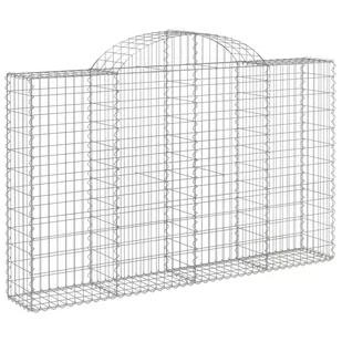 vidaXL Kosze gabionowe, 3 szt, 200x30x120/140 cm, galwanizowane żelazo - Ogrodzenia - miniaturka - grafika 4